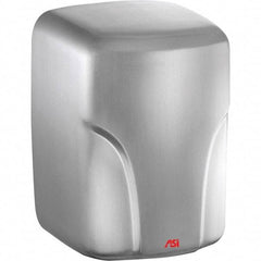 ASI-American Specialties, Inc. - 1600 Watt Satin Stainless Steel Finish Electric Hand Dryer - 110/120 Volts, 14.6 Amps, 8-1/16" Wide x 11-19/64" High x 7-5/64" Deep - Eagle Tool & Supply