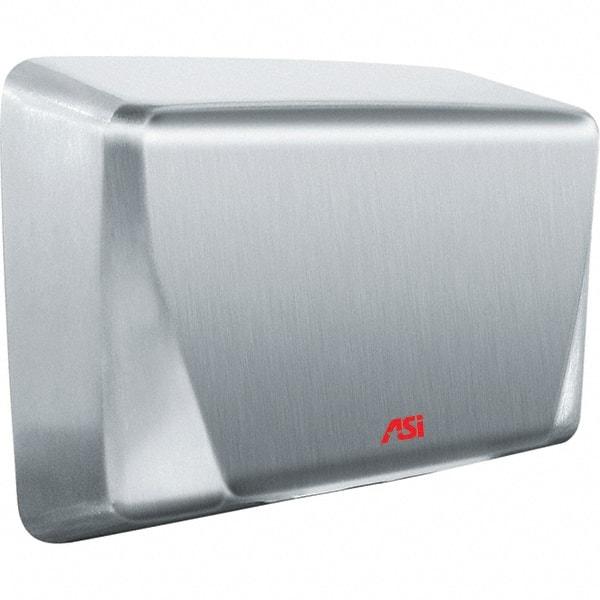 ASI-American Specialties, Inc. - 1000 Watt Satin Stainless Steel Finish Electric Hand Dryer - 277 Volts, 5.2 Amps, 10-5/8" Wide x 8-15/32" High x 4" Deep - Eagle Tool & Supply