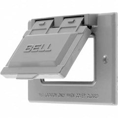 Hubbell Wiring Device-Kellems - Weatherproof Box Covers Cover Shape: Rectangle Number of Holes in Outlet: 1 - Eagle Tool & Supply