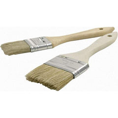 Brush Research Mfg. - 1" Flat Hog General Purpose Paint Brush - 1-5/8" Bristle Length, 6" Wood Beavertail Handle - Eagle Tool & Supply