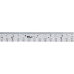 Mitutoyo - Steel Rules Length (Inch): 6 Length (mm): 150.00 - Eagle Tool & Supply