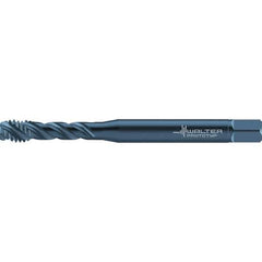 Walter-Prototyp - Metric 3 Flute 6HX Semi-Bottoming Spiral Flute Tap - High Speed Steel, Oxide Finish, 56mm OAL, Right Hand Flute, Right Hand Thread, Series TC117 - Exact Industrial Supply