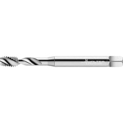 Walter-Prototyp - Metric 2 Flute 2B Semi-Bottoming Spiral Flute Tap - High Speed Steel, Bright Finish, 90mm OAL, Right Hand Flute, Right Hand Thread - Exact Industrial Supply