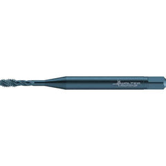 Walter-Prototyp - #1-72 UNF 3 Flute 2B/3B Semi-Bottoming Spiral Flute Tap - High Speed Steel, Oxide Finish, 45mm OAL, Right Hand Flute, Right Hand Thread, Series TC117 - Exact Industrial Supply