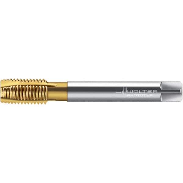 Walter-Prototyp - 9/16-18 UNF 4 Flute 2B Plug Spiral Point Tap - High Speed Steel, TiN Finish, Right Hand Thread, Series TC216 - Exact Industrial Supply