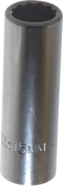 Proto - 3/8" Drive, Deep Hand Socket - 12 Points, 2-3/4" OAL, Chrome Finish - Eagle Tool & Supply