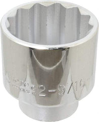 Proto - 2-9/16", 1" Drive, Standard Hand Socket - 12 Points, 4-1/8" OAL - Eagle Tool & Supply