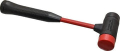 Proto - 7/8 Lb Head 1-1/2" Face Steel Soft Face Hammer with Tips Hammer - 12-1/2" OAL, Fiberglass Handle - Eagle Tool & Supply