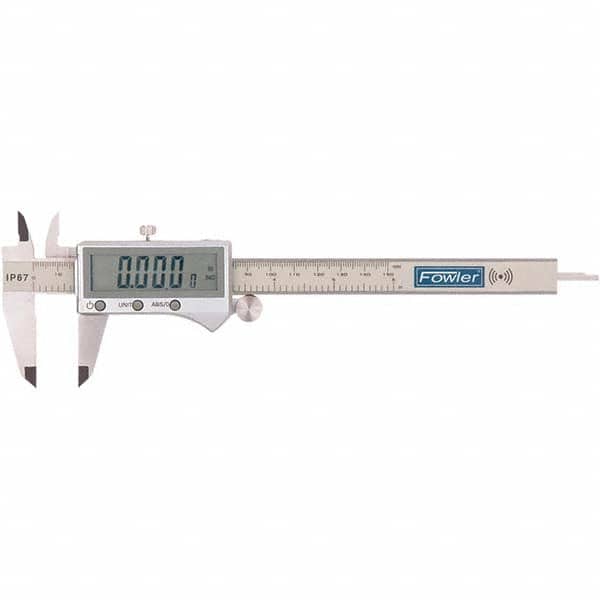 Fowler - 0 to 4" Range, 0.01mm Resolution, IP67 Electronic Caliper - Eagle Tool & Supply