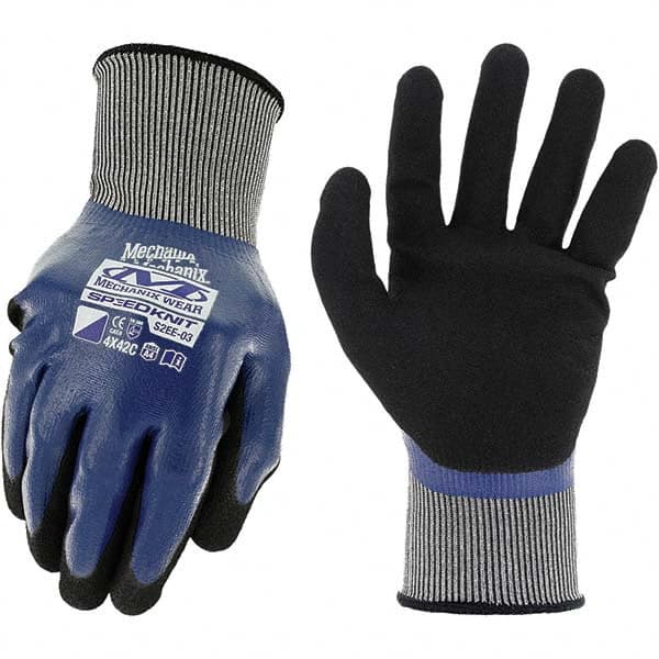 Mechanix Wear - Size L (9) Nitrile Coated Nylon Waterproof & Cut Resistant Work Gloves - Eagle Tool & Supply