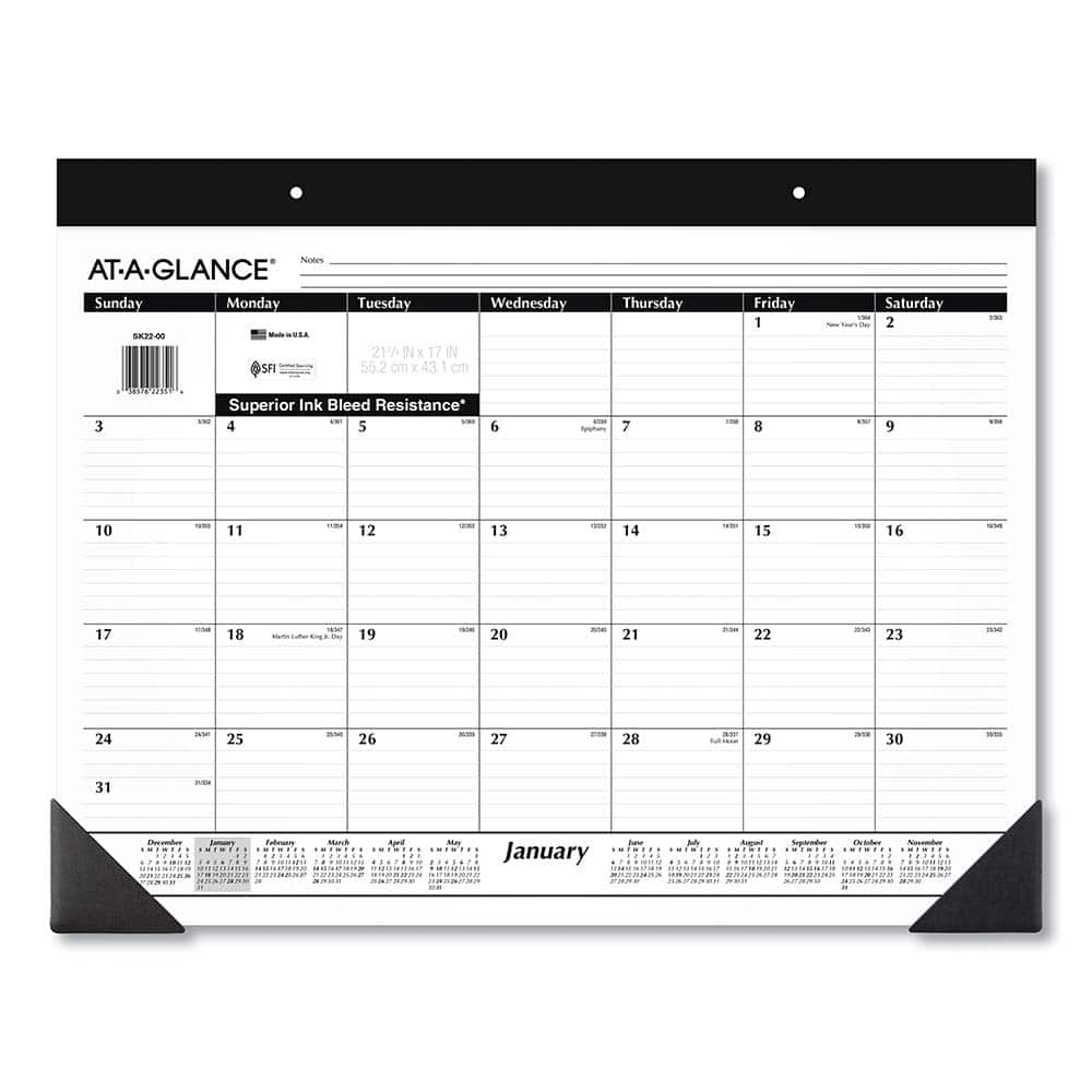 AT-A-GLANCE - Note Pads, Writing Pads & Notebooks Writing Pads & Notebook Type: Desk Pad Size: 22 x 17 - Eagle Tool & Supply