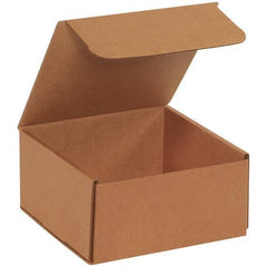 Made in USA - Pack of (50), 8" Wide x 8" Long x 4" High Corrugated Shipping Boxes - Eagle Tool & Supply