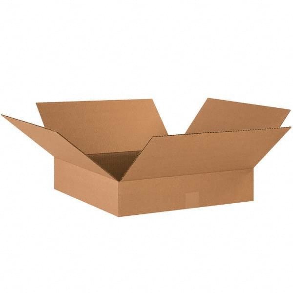 Made in USA - Pack of (25), 18" Wide x 18" Long x 3" High Corrugated Shipping Boxes - Eagle Tool & Supply