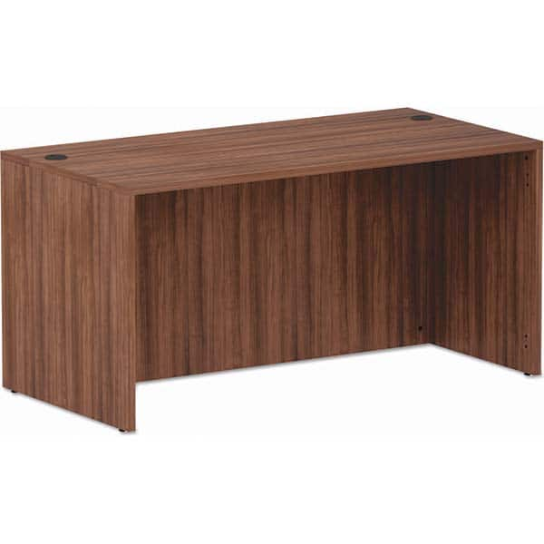 ALERA - Office Desks Type: Straight Front Desk Shell Color: Modern Walnut - Eagle Tool & Supply