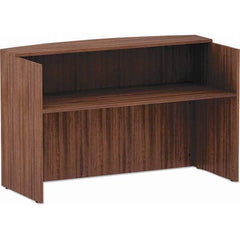 ALERA - Office Desks Type: Reception Desk Counter Color: Modern Walnut - Eagle Tool & Supply