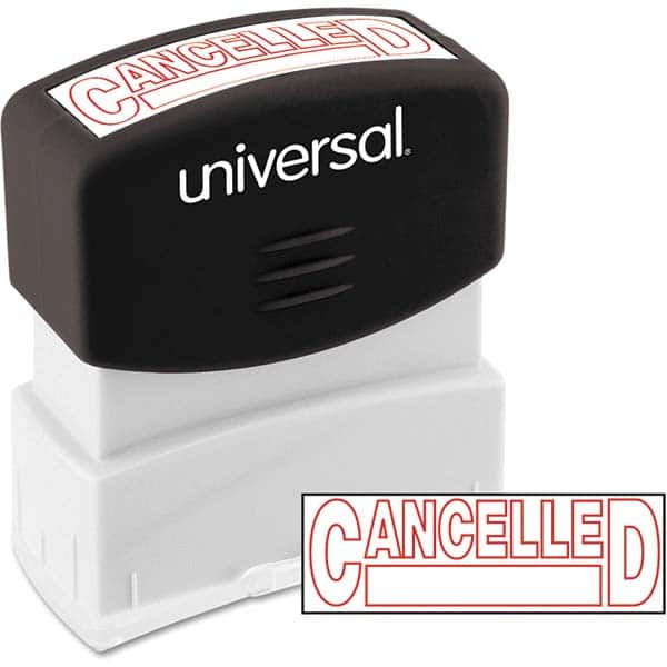 UNIVERSAL - Pre-inked Stock Stamps Type: Message Message: CANCELLED - Eagle Tool & Supply