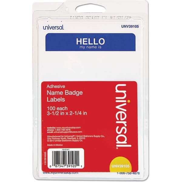 UNIVERSAL - Labels, Ribbons & Tapes Type: Badges Color: White/Blue - Eagle Tool & Supply