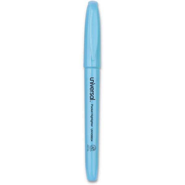 UNIVERSAL - Markers & Paintsticks Type: Highlighters Color: Fluorescent Blue - Eagle Tool & Supply