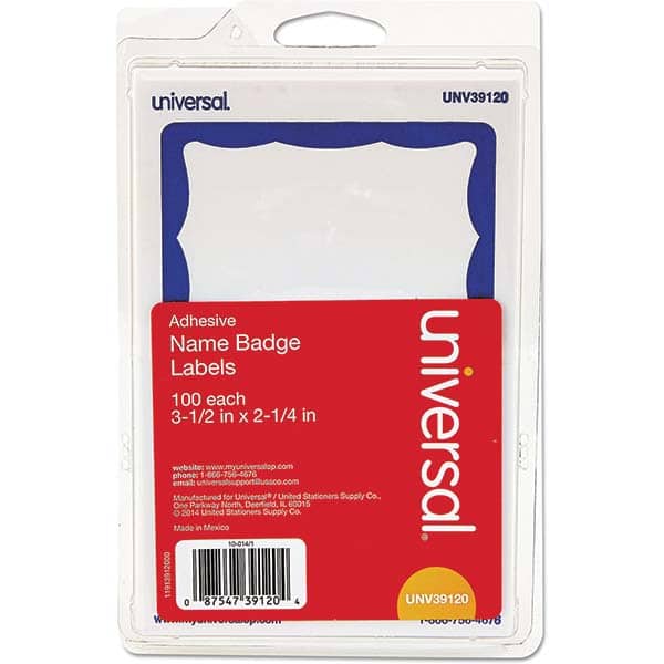 UNIVERSAL - Labels, Ribbons & Tapes Type: Badges Color: White/Blue - Eagle Tool & Supply