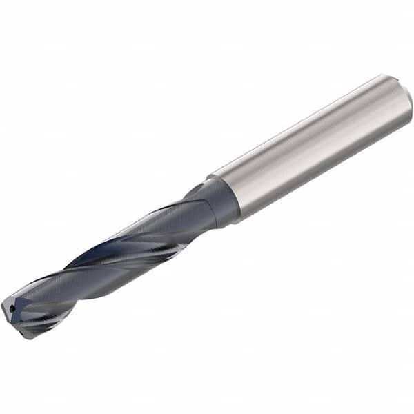 Seco - 10mm 140° Spiral Flute Solid Carbide Screw Machine Drill Bit - Eagle Tool & Supply