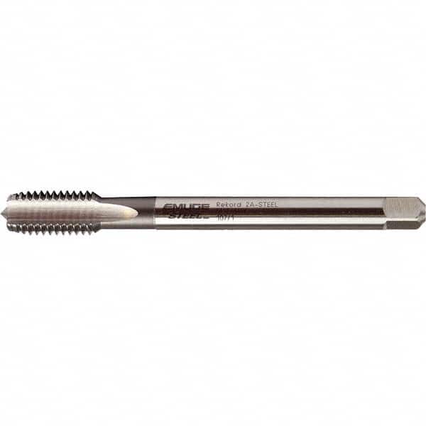 Emuge - 7/16-28 UNEF 2B 0 Flute Nitride Finish Cobalt Machine Tap - Eagle Tool & Supply