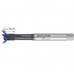 Emuge - M8x1.25 Metric 6G 0 Flute GLT-1 Finish Powdered Metal Spiral Point Tap - Eagle Tool & Supply