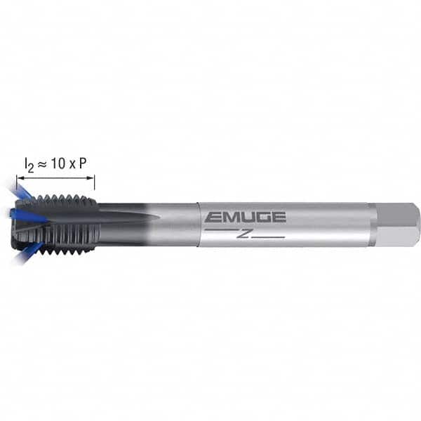 Emuge - M8x1.00 Metric Fine 6H 0 Flute GLT-1 Finish Powdered Metal Spiral Point Tap - Eagle Tool & Supply