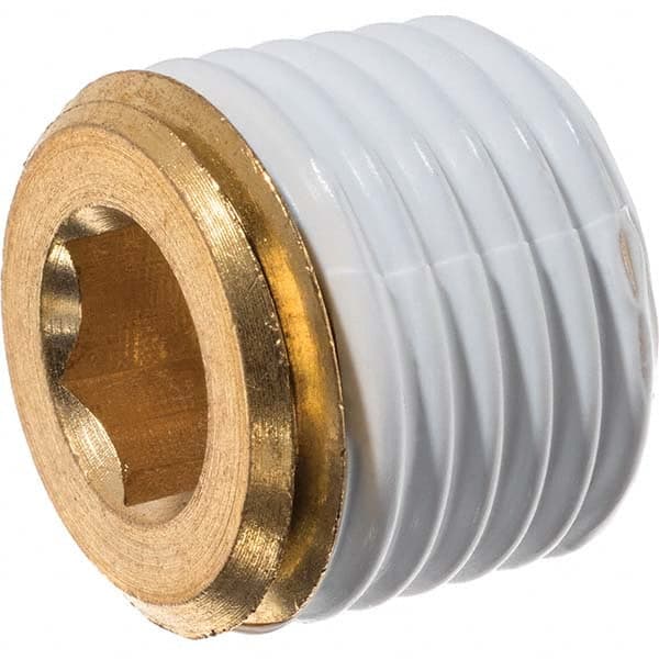 USA Sealing - 1/4" Brass Pipe Hex Socket Plug - Eagle Tool & Supply