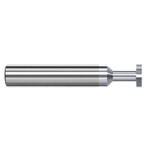 0.3120″ (5/16″) Cutter Diameter × 0.0310″ (1/32″) Width × 0.4680″ (15/32″) Neck Length Carbide Square Standard Keyseat Cutter Non-Ferrous, 4 Flutes, TiB2 Coated - Exact Industrial Supply
