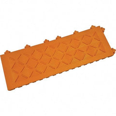 Ergo Advantage - 6" Long x 18" Wide x 1" Thick, Anti-Fatigue Modular Matting Anti-Fatigue Flooring - 2 Interlocking Sides, Orange, For Dry Areas - Eagle Tool & Supply