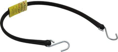 The Perfect Bungee - Heavy Duty Tie Down with S Hook - 36" OAL, Black - Eagle Tool & Supply