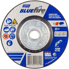 Norton - Depressed-Center Wheels Wheel Diameter (Inch): 4-1/2 Wheel Thickness (Inch): 1/4 - Eagle Tool & Supply