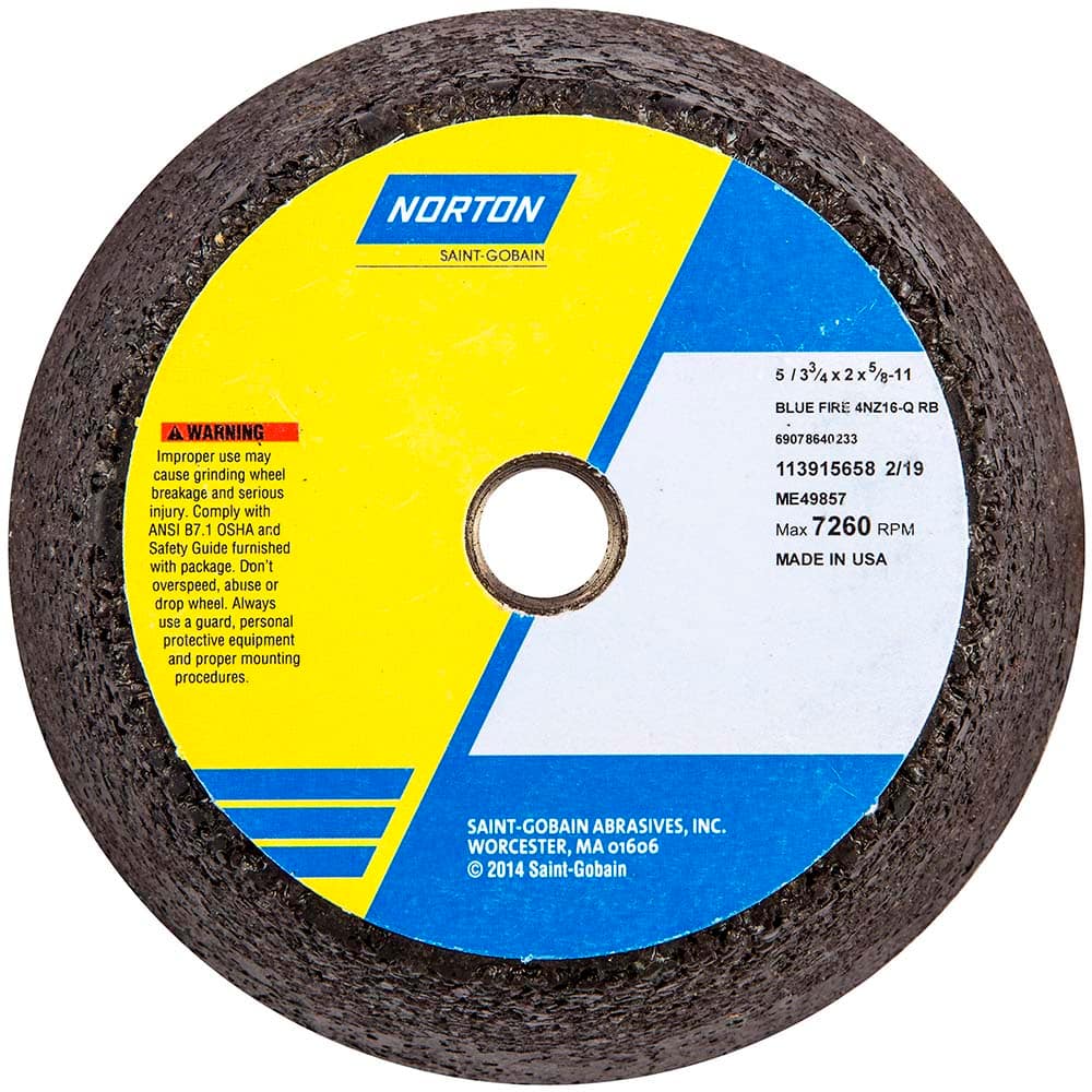 Norton - Tool & Cutter Grinding Wheels Wheel Type: Type 11 Superabrasive Wheel Type Number: B42 - Eagle Tool & Supply