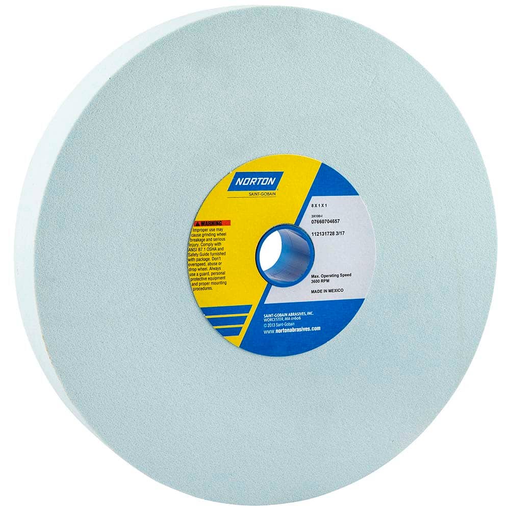 Norton - Bench & Pedestal Grinding Wheels Wheel Diameter (Inch): 8 Hole Size (Inch): 1 - Eagle Tool & Supply