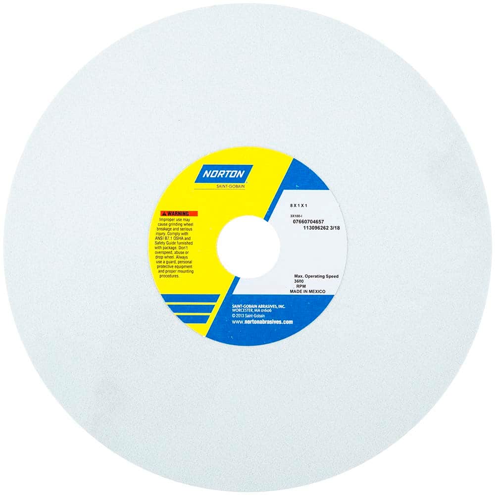 Norton - Bench & Pedestal Grinding Wheels Wheel Diameter (Inch): 8 Hole Size (Inch): 1 - Eagle Tool & Supply