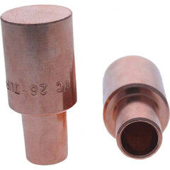 Tuffaloy - Spot Welder Tips For Use With: 5RW Cap Taper Electrode Holder Type: Male Cap C Nose (Flat) - Eagle Tool & Supply