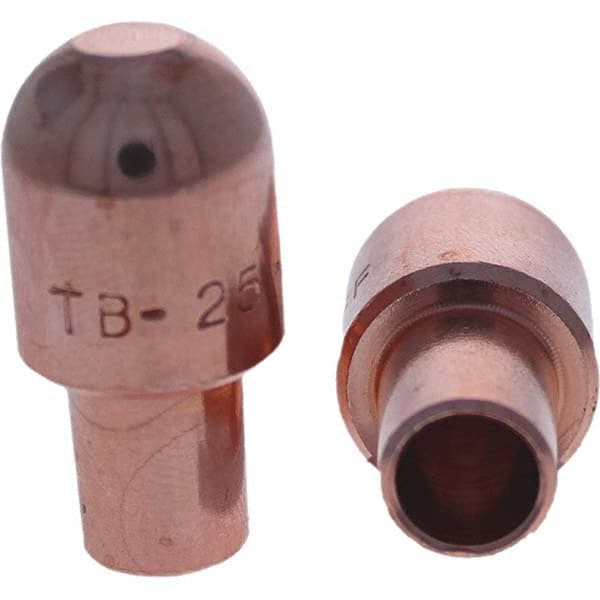 Tuffaloy - Spot Welder Tips For Use With: 5RW Cap Taper Electrode Holder Type: Male Cap B Nose (Dome) - Eagle Tool & Supply