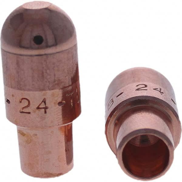 Tuffaloy - Spot Welder Tips For Use With: 4RW Cap Taper Electrode Holder Type: Male Cap B Nose (Dome) - Eagle Tool & Supply