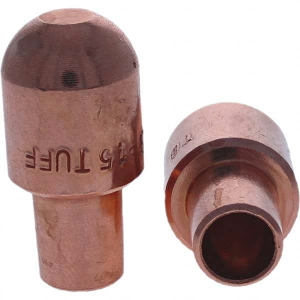 Tuffaloy - Spot Welder Tips For Use With: 5RW Cap Taper Electrode Holder Type: Male Cap B Nose (Dome) - Eagle Tool & Supply