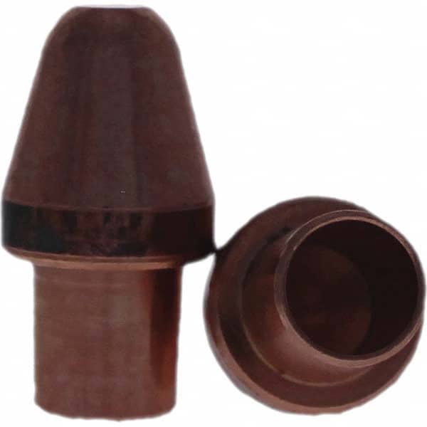 Tuffaloy - Spot Welder Tips For Use With: 7RW Cap Taper Electrode Holder Type: Male Cap A Nose (Pointed) - Eagle Tool & Supply
