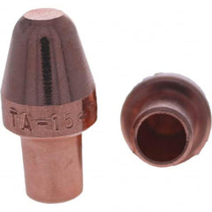 Tuffaloy - Spot Welder Tips For Use With: 5RW Cap Taper Electrode Holder Type: Male Cap A Nose (Pointed) - Eagle Tool & Supply