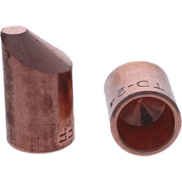 Tuffaloy - Spot Welder Tips For Use With: 4RW Cap Taper Electrode Holder Type: Female Cap D Nose (Offset) - Eagle Tool & Supply