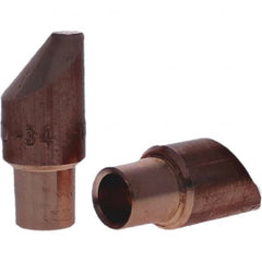 Tuffaloy - Spot Welder Tips For Use With: 4RW Cap Taper Electrode Holder Type: Male Cap D Nose (Offset) - Eagle Tool & Supply