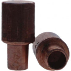Tuffaloy - Spot Welder Tips For Use With: 5RW Cap Taper Electrode Holder Type: Male Cap C Nose (Flat) - Eagle Tool & Supply