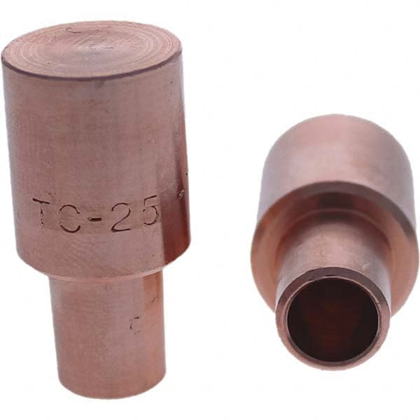 Tuffaloy - Spot Welder Tips For Use With: 5RW Cap Taper Electrode Holder Type: Male Cap C Nose (Flat) - Eagle Tool & Supply