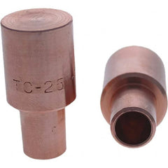 Tuffaloy - Spot Welder Tips For Use With: 5RW Cap Taper Electrode Holder Type: Male Cap C Nose (Flat) - Eagle Tool & Supply