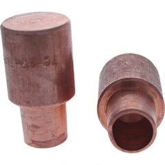Tuffaloy - Spot Welder Tips For Use With: 7RW Cap Taper Electrode Holder Type: Male Cap C Nose (Flat) - Eagle Tool & Supply