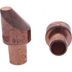 Tuffaloy - Spot Welder Tips For Use With: 5RW Cap Taper Electrode Holder Type: Male Cap D Nose (Offset) - Eagle Tool & Supply