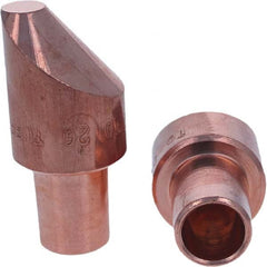 Tuffaloy - Spot Welder Tips For Use With: 7RW Cap Taper Electrode Holder Type: Male Cap D Nose (Offset) - Eagle Tool & Supply