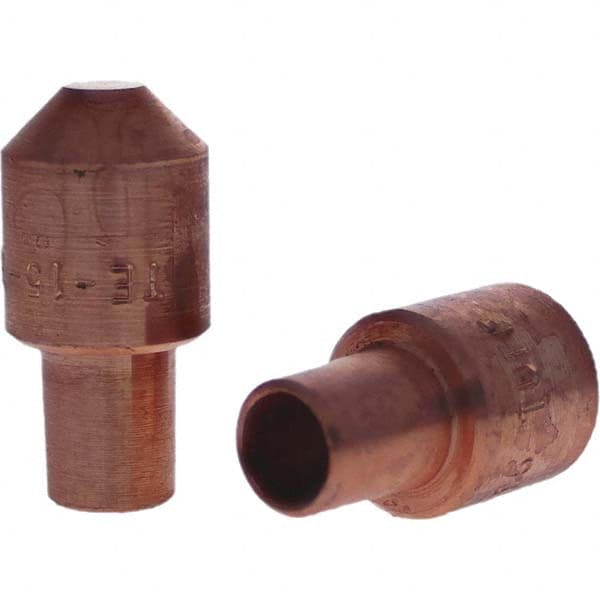 Tuffaloy - Spot Welder Tips For Use With: 5RW Cap Taper Electrode Holder Type: Male Cap E Nose (Truncated) - Eagle Tool & Supply